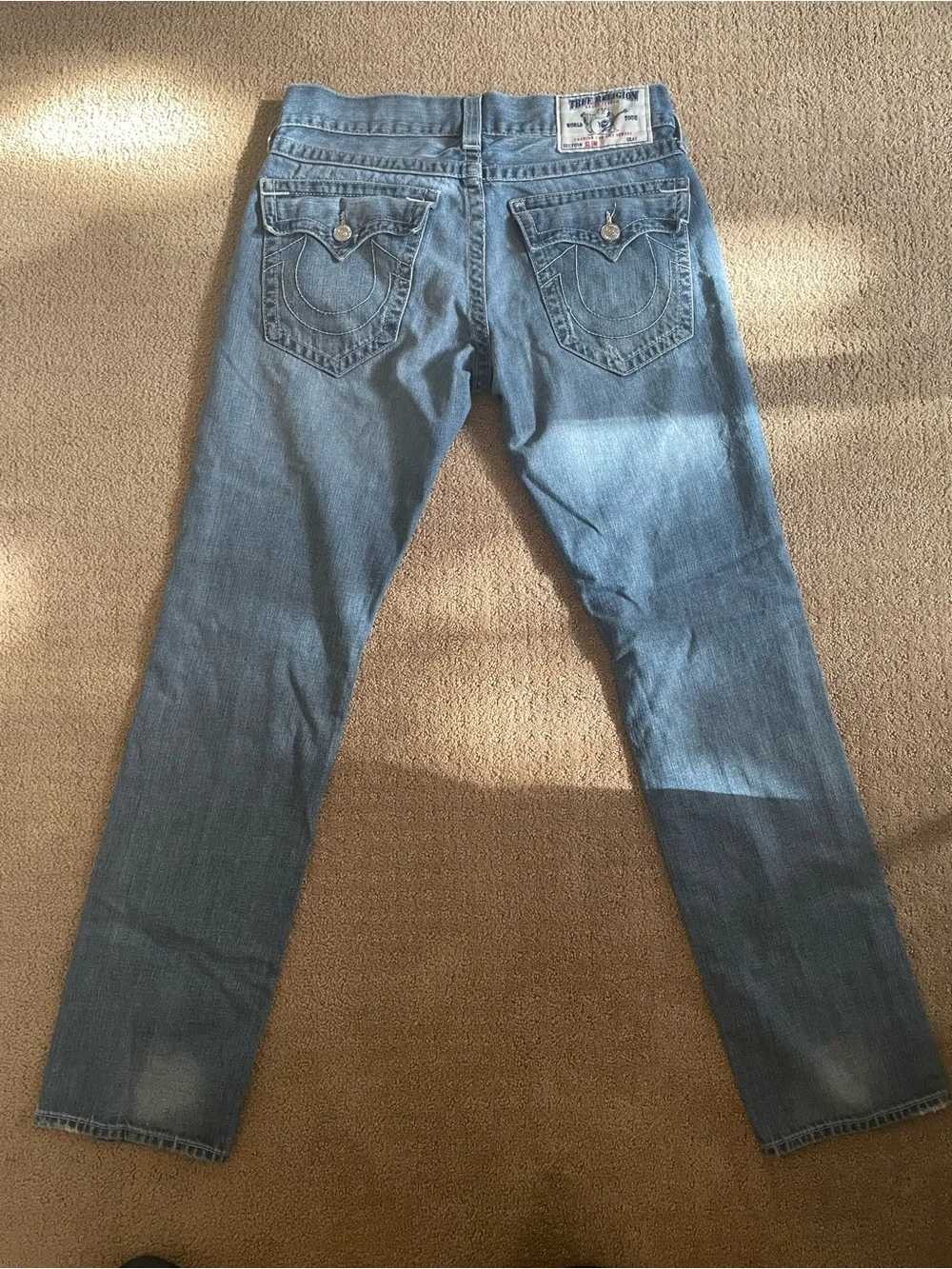 True Religion Men’s Light Wash Bootcut Jeans